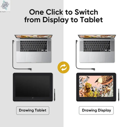 XPPen Artist Pro 16 (Gen 2) Graphics Tablet Monitor 16-inch Drawing Display 16K Pressure Levels 2.5K Resolution Windows Android - Ai-TechWorld