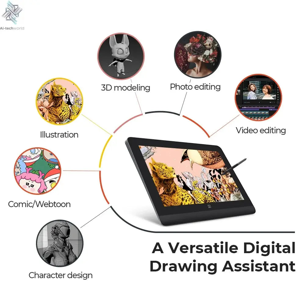 XPPen Artist Pro 16 (Gen 2) Graphics Tablet Monitor 16-inch Drawing Display 16K Pressure Levels 2.5K Resolution Windows Android - Ai-TechWorld