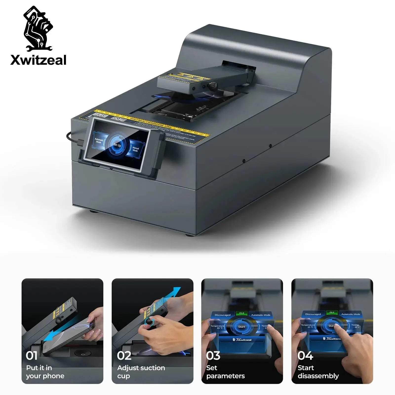XWITZEAL CP1 Automatic Screen Separator | LCD Curved & Flat Display Remover | High Precision | 110V/220V Ai-TechWorld 