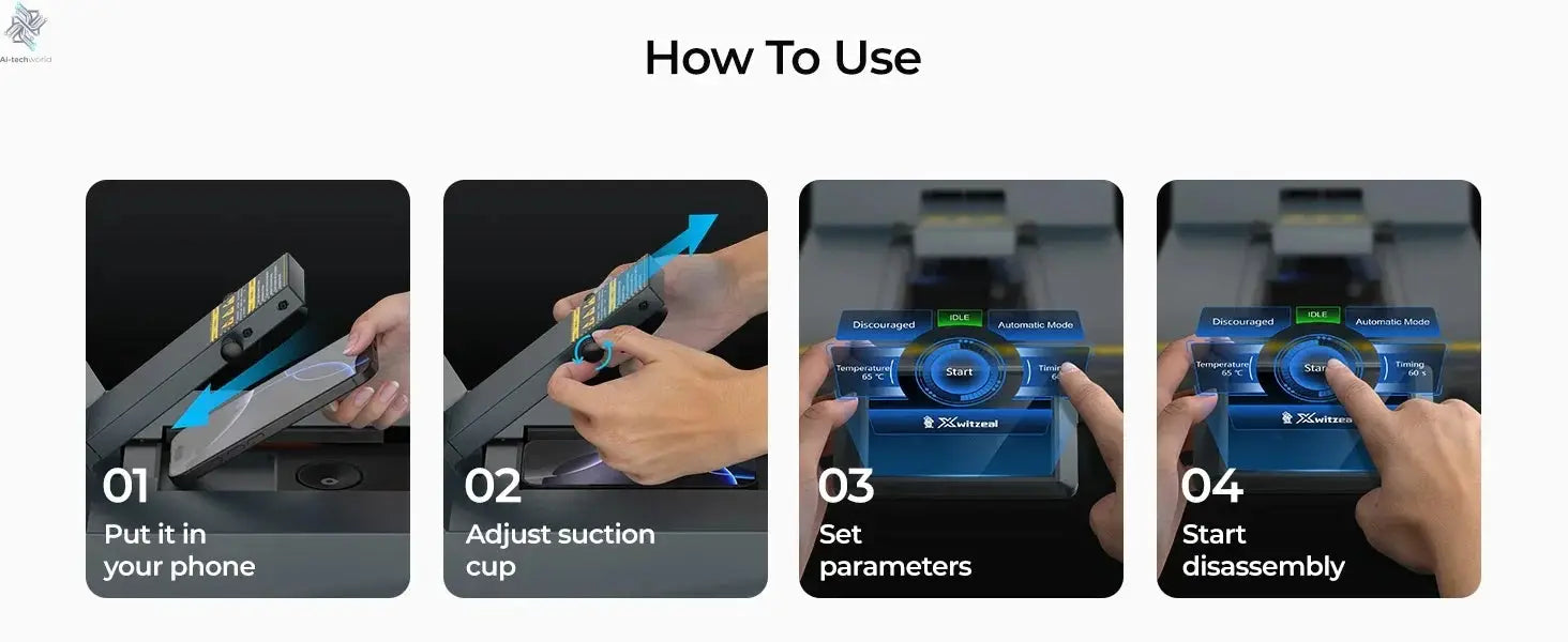 XWITZEAL CP1 Automatic Screen Separator | LCD Curved & Flat Display Remover | High Precision | 110V/220V Ai-TechWorld 
