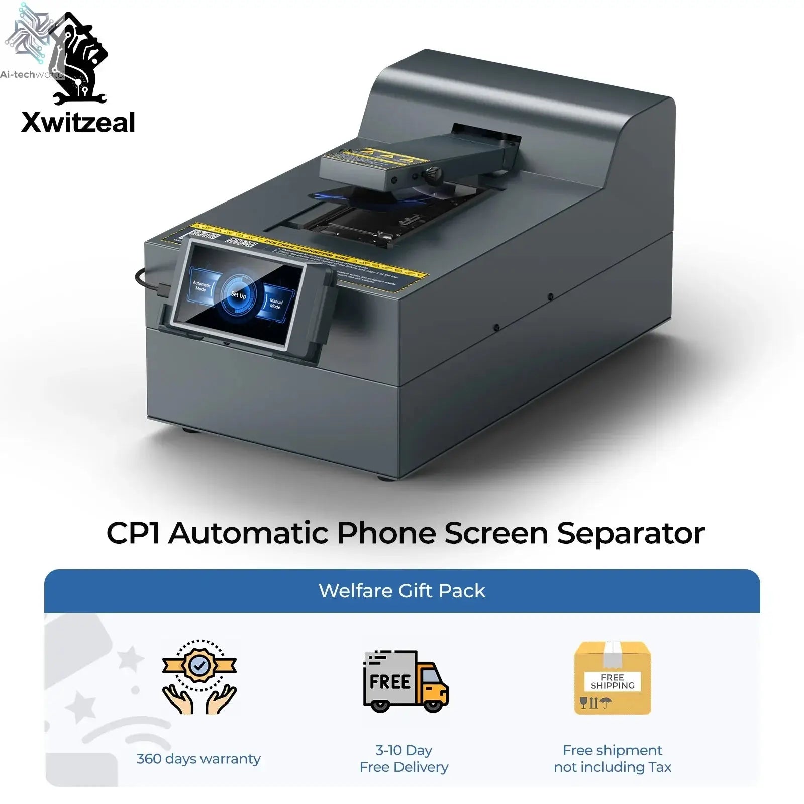 XWITZEAL CP1 Automatic Screen Separator | LCD Curved & Flat Display Remover | High Precision | 110V/220V Ai-TechWorld 