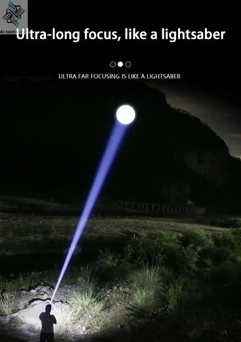 Xiaomi 1000000LM Super Bright LED Flashlight Rechargeable USB-C Digital Display IPX8 Waterproof Long Lasting Camping Emergency Ai-TechWorld 