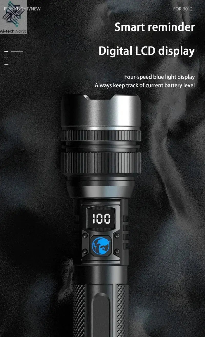 Xiaomi 1000000LM Super Bright LED Flashlight Rechargeable USB-C Digital Display IPX8 Waterproof Long Lasting Camping Emergency Ai-TechWorld 
