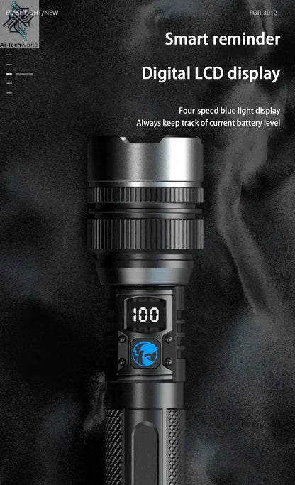 Xiaomi 1000000LM Super Bright LED Flashlight Rechargeable USB-C Digital Display IPX8 Waterproof Long Lasting Camping Emergency Ai-TechWorld 