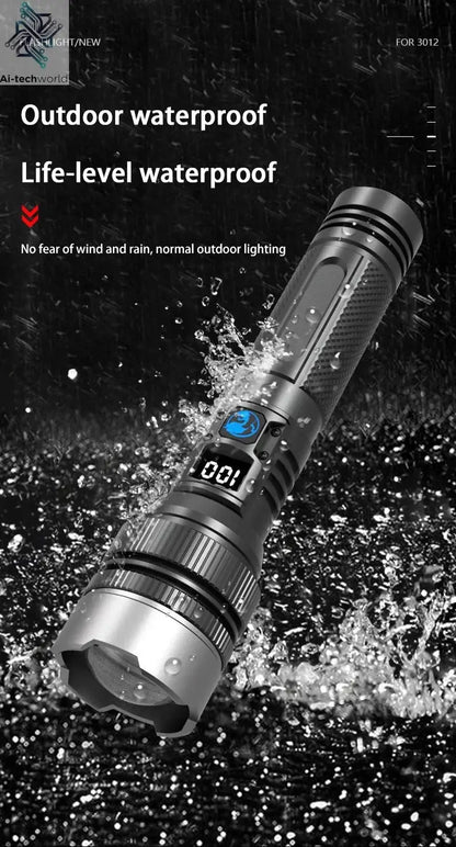 Xiaomi 1000000LM Super Bright LED Flashlight Rechargeable USB-C Digital Display IPX8 Waterproof Long Lasting Camping Emergency Ai-TechWorld 