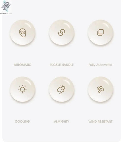 Xiaomi 126cm Extra Large Umbrella Wind - resistant Rain - resistant Dual - purpose UV - resistant Fully Automatic Ring - buckle Umbrella - Ai - TechWorld