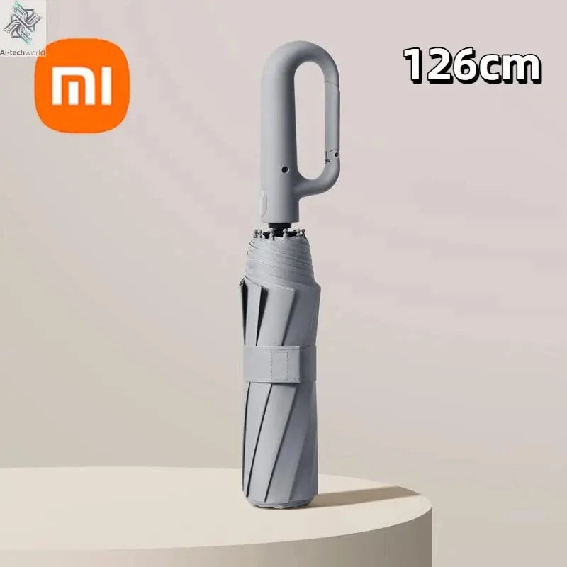 Xiaomi 126cm Extra Large Umbrella Wind - resistant Rain - resistant Dual - purpose UV - resistant Fully Automatic Ring - buckle Umbrella - Ai - TechWorld