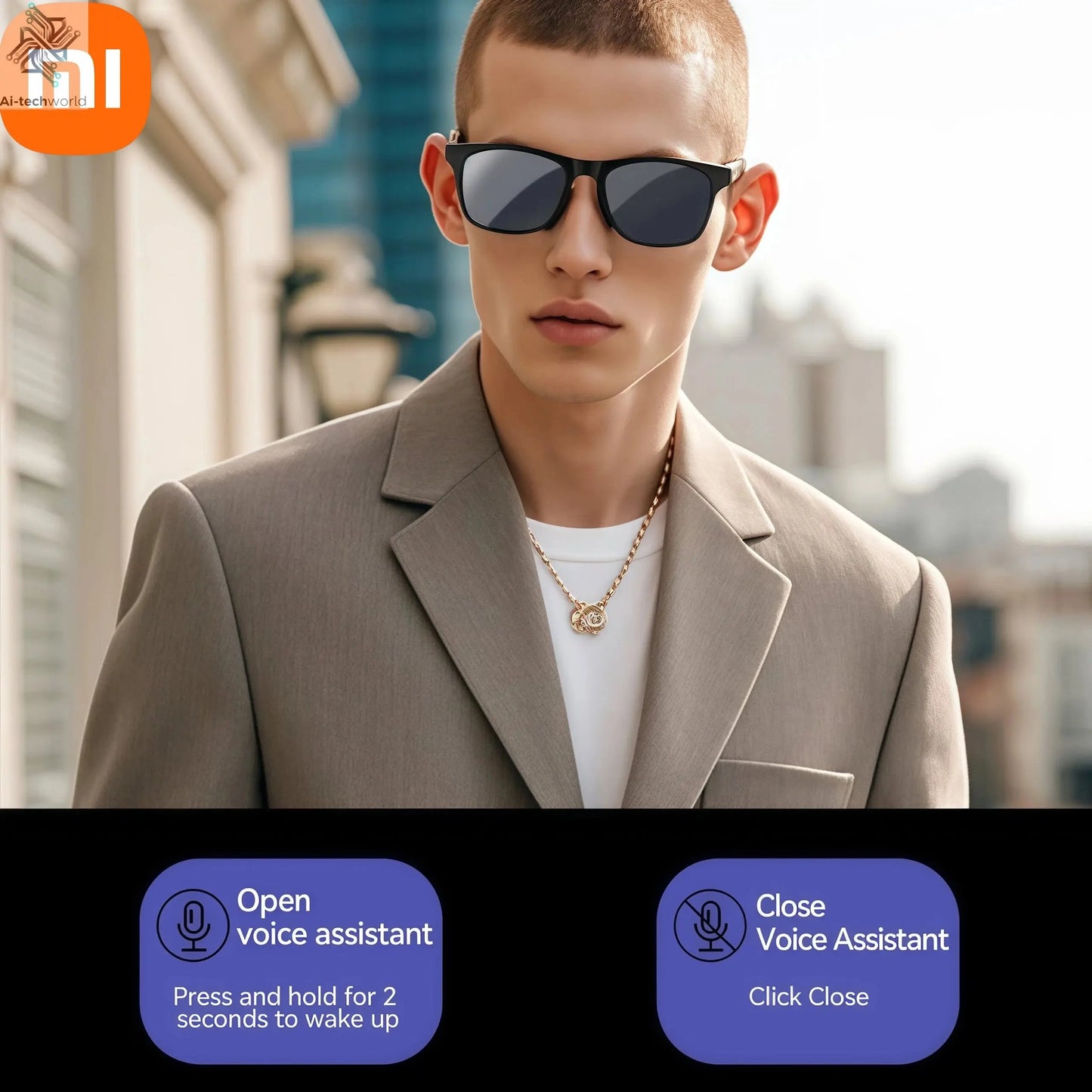 Xiaomi 4K AI Smart Glasses Multifunctional Camera Bluetooth Call Voice Assistant Music Player Translate Photochromic HD Glasses Ai-TechWorld 