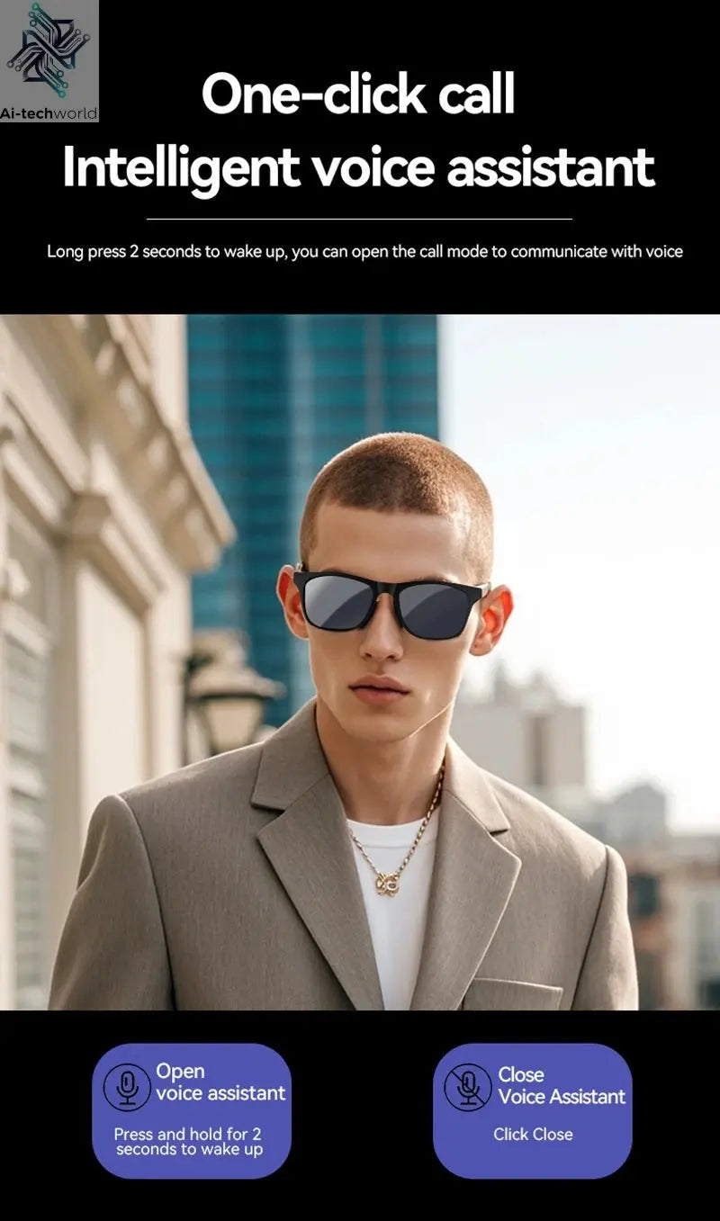 Xiaomi 4K AI Smart Glasses Multifunctional Camera Bluetooth Call Voice Assistant Music Player Translate Photochromic HD Glasses Ai-TechWorld 