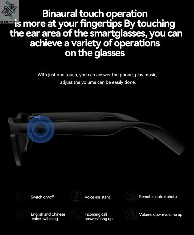 Xiaomi 4K AI Smart Glasses Multifunctional Camera Bluetooth Call Voice Assistant Music Player Translate Photochromic HD Glasses Ai-TechWorld 