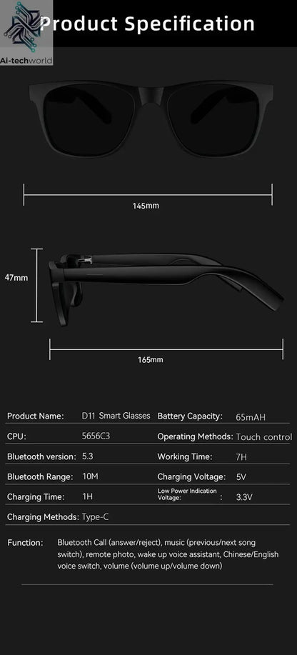 Xiaomi 4K AI Smart Glasses Multifunctional Camera Bluetooth Call Voice Assistant Music Player Translate Photochromic HD Glasses Ai-TechWorld 