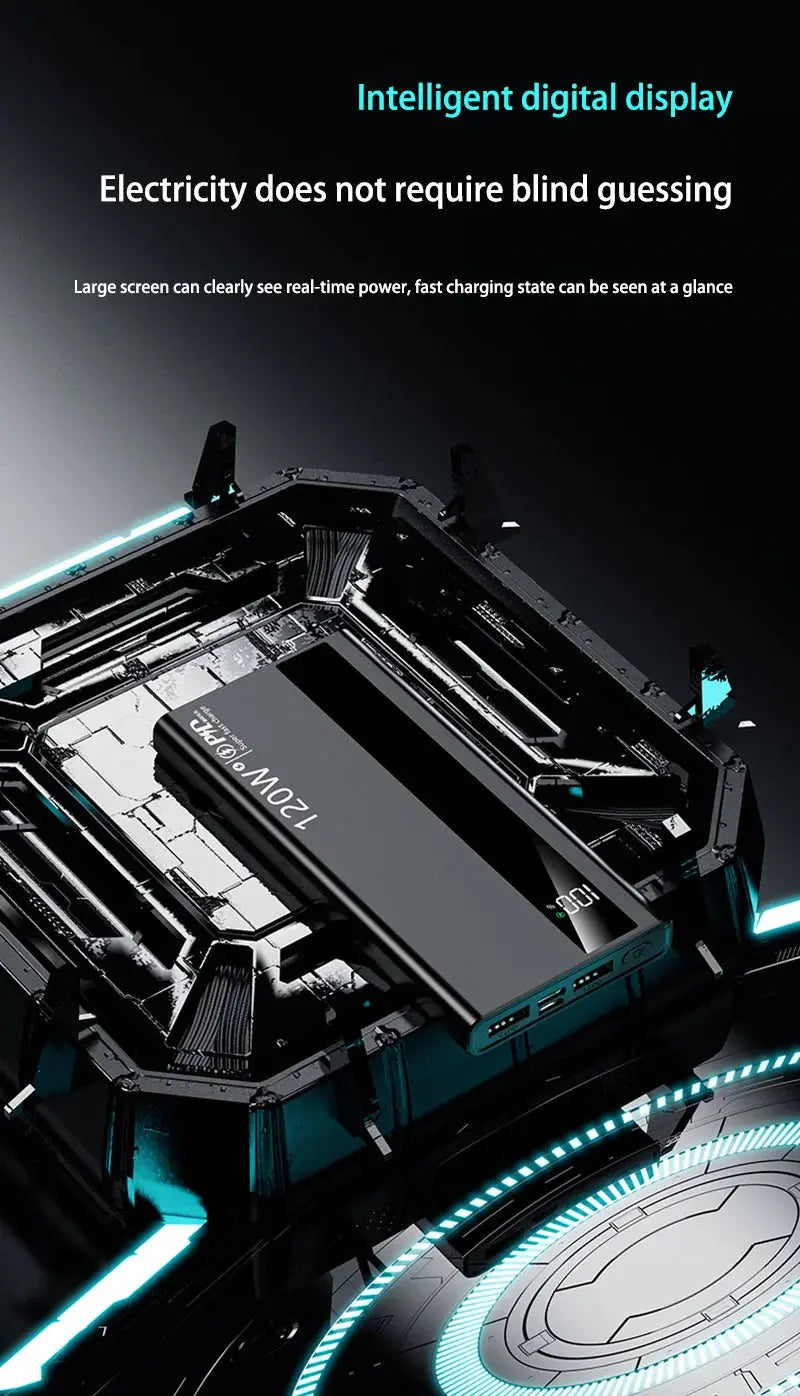 Xiaomi 500000mAh High Capacity PowerBank 120W Super Fast Charging Portable External Battery Powerbank for iphone Huawei Ai-TechWorld 