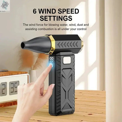 Xiaomi 800000RPM Violent Fan Super Powerful Air Blower Vacuum Blowing Suction Led Lighting 6 - Speed Regulation Brushless Turbo - Ai - TechWorld