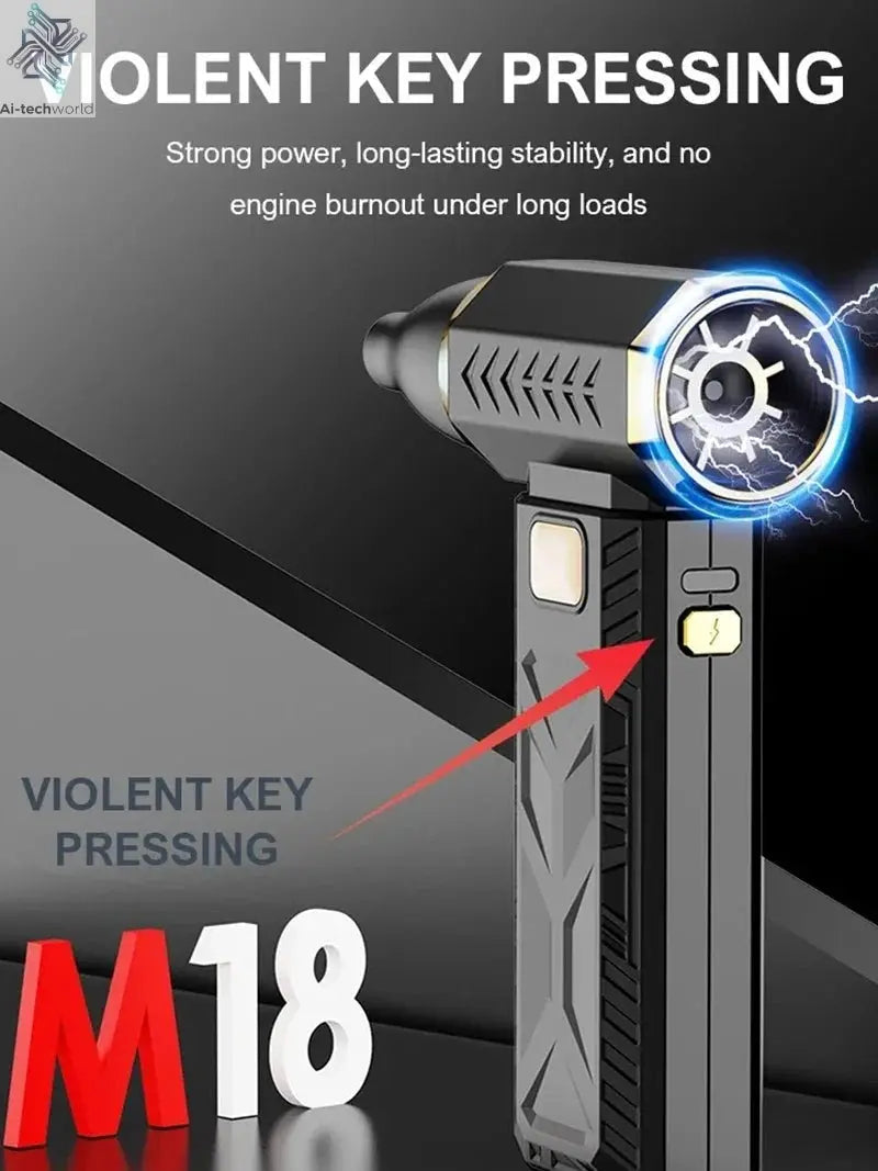 Xiaomi 800000RPM Violent Fan Super Powerful Air Blower Vacuum Blowing Suction Led Lighting 6 - Speed Regulation Brushless Turbo - Ai - TechWorld