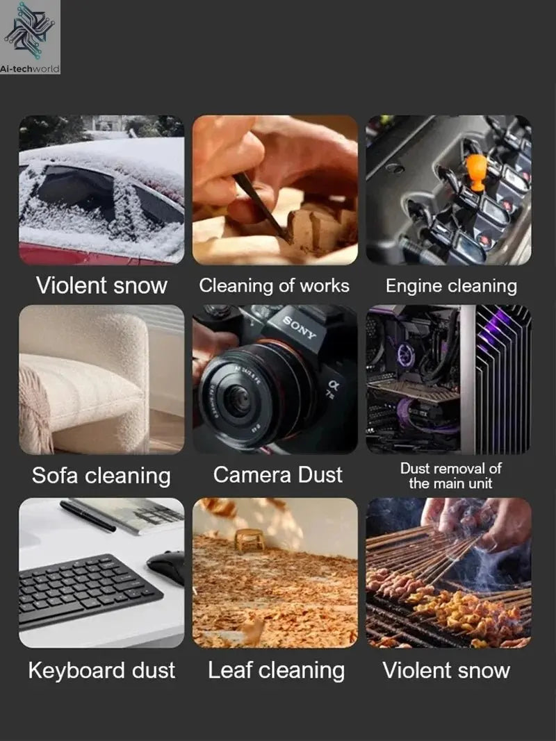 Xiaomi 800000RPM Violent Fan Super Powerful Air Blower Vacuum Blowing Suction Led Lighting 6 - Speed Regulation Brushless Turbo - Ai - TechWorld