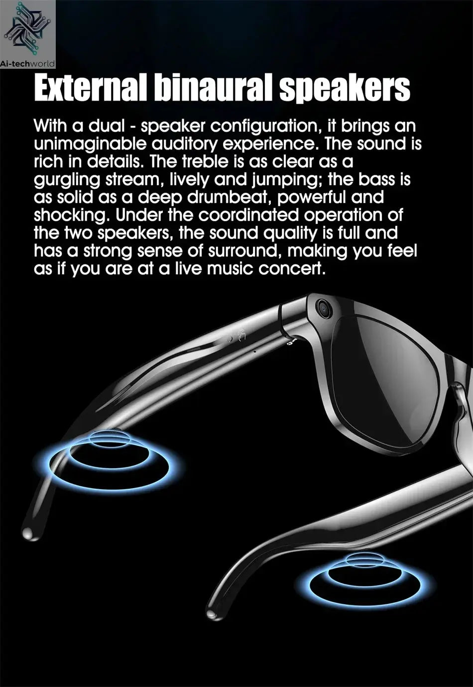 Xiaomi 8K AI Smart Glasses Multifunctional Camera Bluetooth Call Voice Assistant Music Player Translate Photochromic HD Glasses Ai-TechWorld 