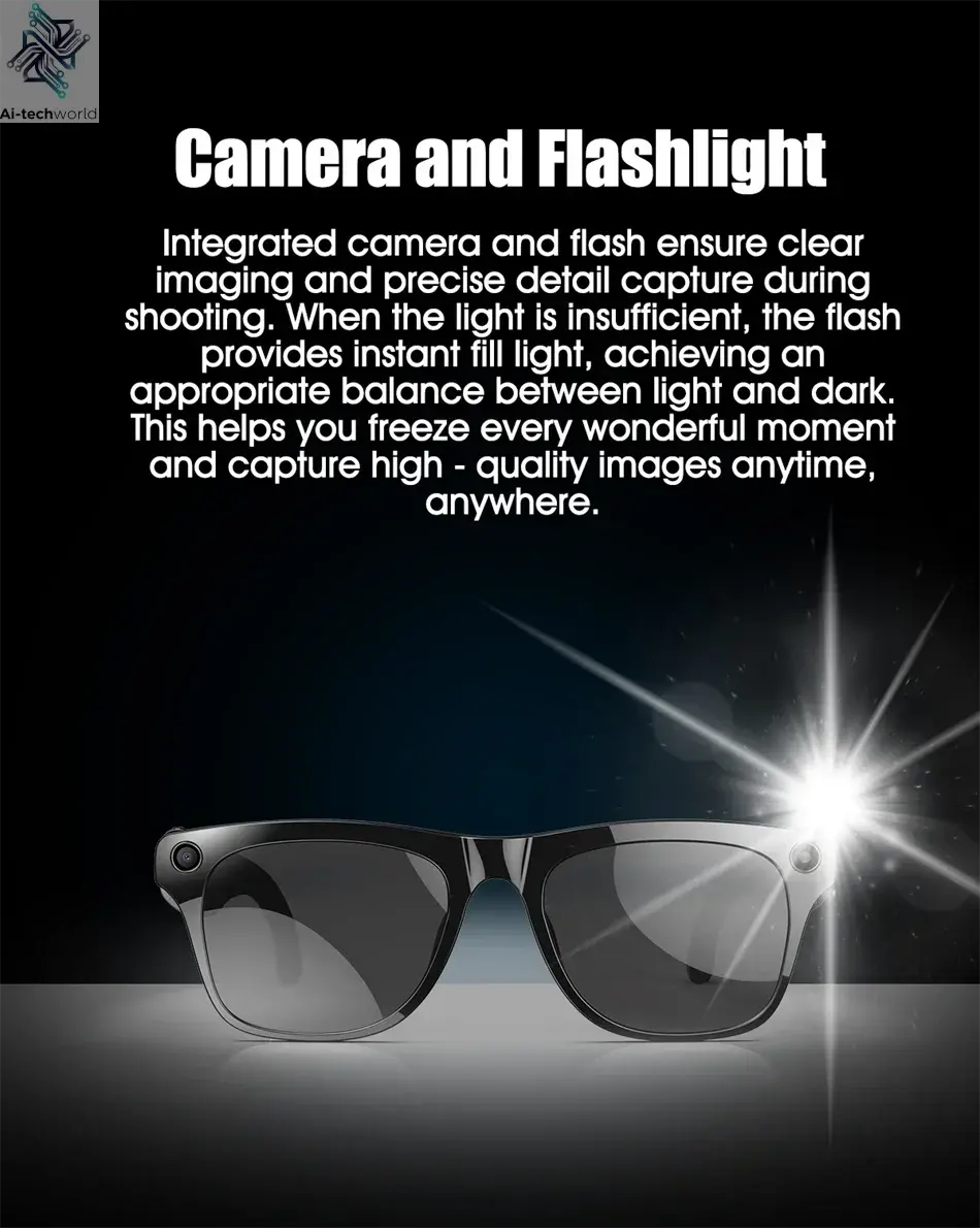 Xiaomi 8K AI Smart Glasses Multifunctional Camera Bluetooth Call Voice Assistant Music Player Translate Photochromic HD Glasses Ai-TechWorld 