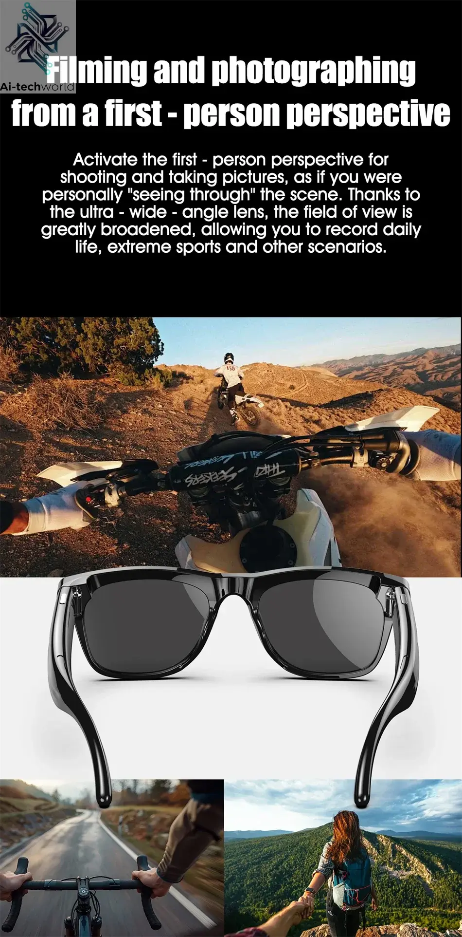 Xiaomi 8K AI Smart Glasses Multifunctional Camera Bluetooth Call Voice Assistant Music Player Translate Photochromic HD Glasses Ai-TechWorld 