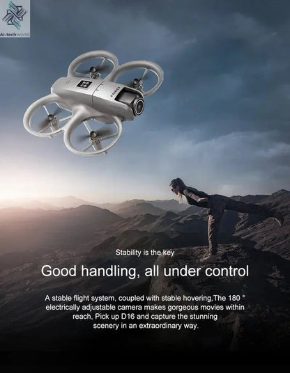 Xiaomi D16 Mini Drone 8K HD Dual Camera Profesional 180° Electric Adjustable GPS Positioning Obstacle avoidance Bushless UAV Ai-TechWorld 