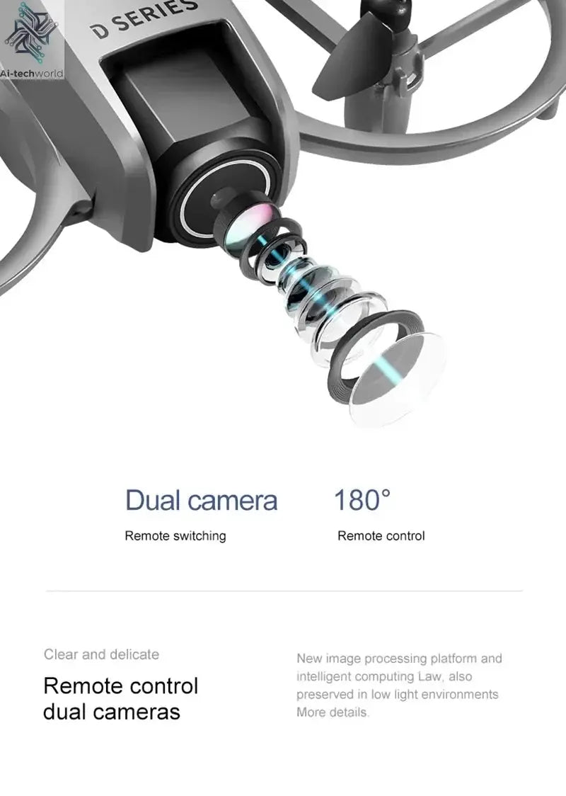 Xiaomi D16 Mini Drone 8K HD Dual Camera Profesional 180° Electric Adjustable GPS Positioning Obstacle avoidance Bushless UAV Ai-TechWorld 