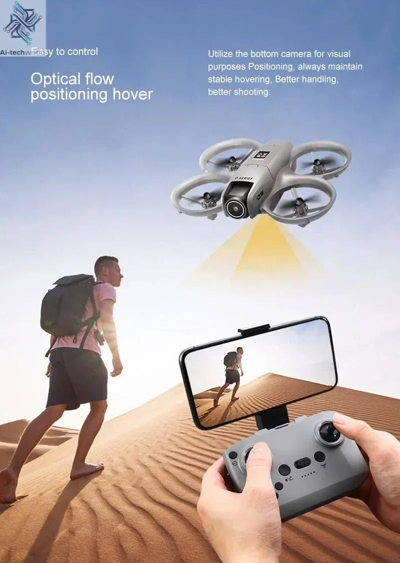 Xiaomi D16 Mini Drone 8K HD Dual Camera Profesional 180° Electric Adjustable GPS Positioning Obstacle avoidance Bushless UAV Ai-TechWorld 