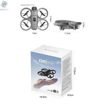 Xiaomi D16 Mini Drone 8K HD Dual Camera Profesional 180° Electric Adjustable GPS Positioning Obstacle avoidance Bushless UAV Ai-TechWorld 