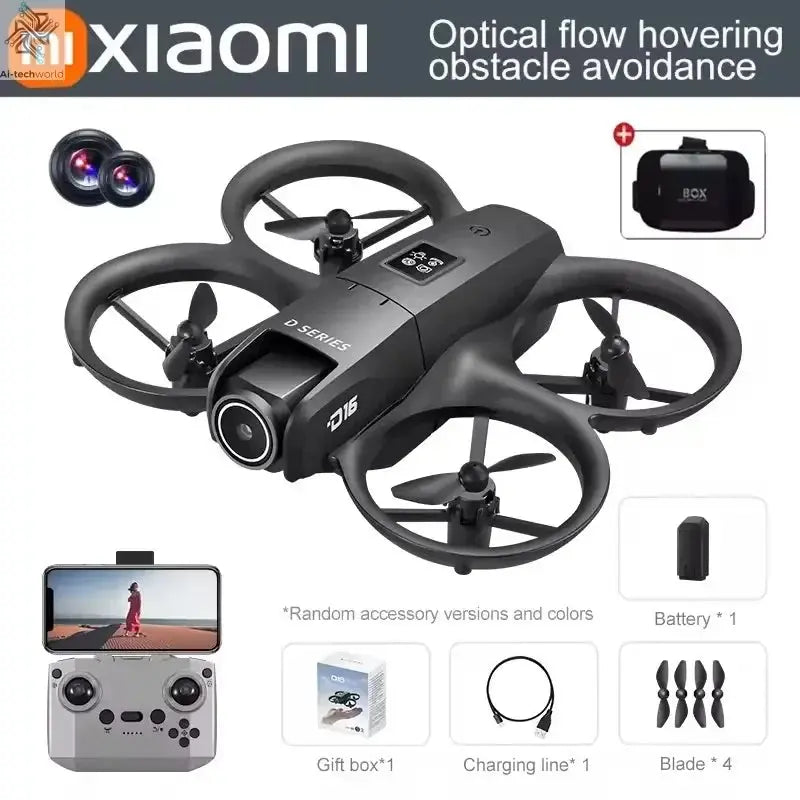 Xiaomi D16 Mini Drone 8K HD Dual Camera Profesional 180° Electric Adjustable GPS Positioning Obstacle avoidance Bushless UAV Ai-TechWorld 