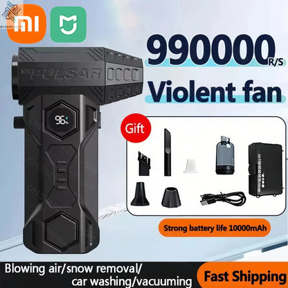 Xiaomi MIJIA Turbo Jet Blower 990000RPM High Power Air Blower Brushless Motor Turbo Fan Wind Speed 75m/s 10000mAh Air Blower - Ai - TechWorld