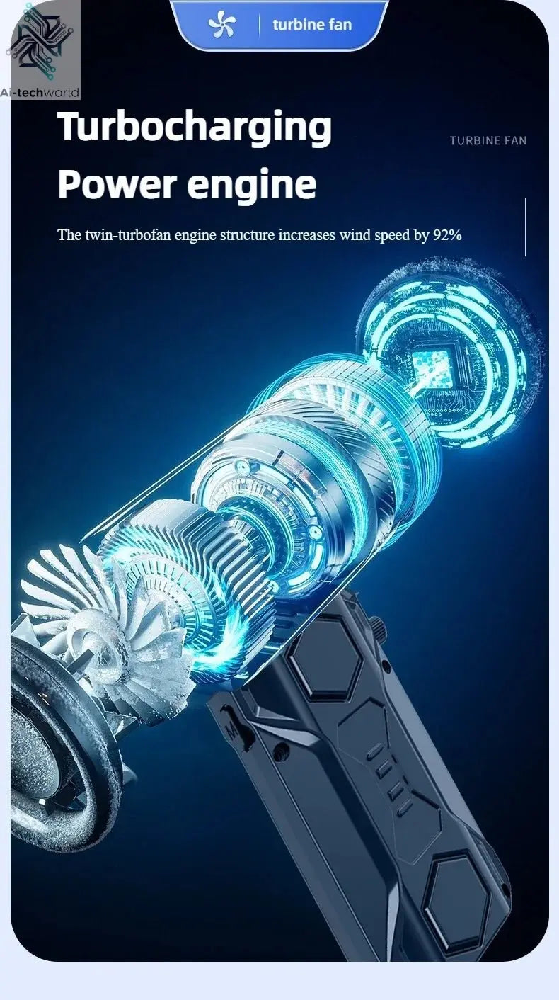 Xiaomi MIJIA Turbo Jet Blower 990000RPM High Power Air Blower Brushless Motor Turbo Fan Wind Speed 75m/s 10000mAh Air Blower - Ai - TechWorld