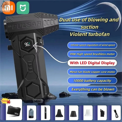 Xiaomi MIJIA Turbo Jet Blower 990000RPM High Power Air Blower Brushless Motor Turbo Fan Wind Speed 75m/s 10000mAh Air Blower - Ai - TechWorld