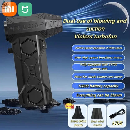 Xiaomi MIJIA Turbo Jet Blower 990000RPM High Power Air Blower Brushless Motor Turbo Fan Wind Speed 75m/s 10000mAh Air Blower - Ai - TechWorld