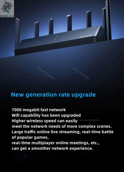 Xiaomi Mi Router BE7000 7000 Tri - Band WiFi Repeater VPN 1GB Mesh USB 3.0 IPTV 4 X 2.5G Ethernet Ports Modem Signal Amplifier - Ai - TechWorld