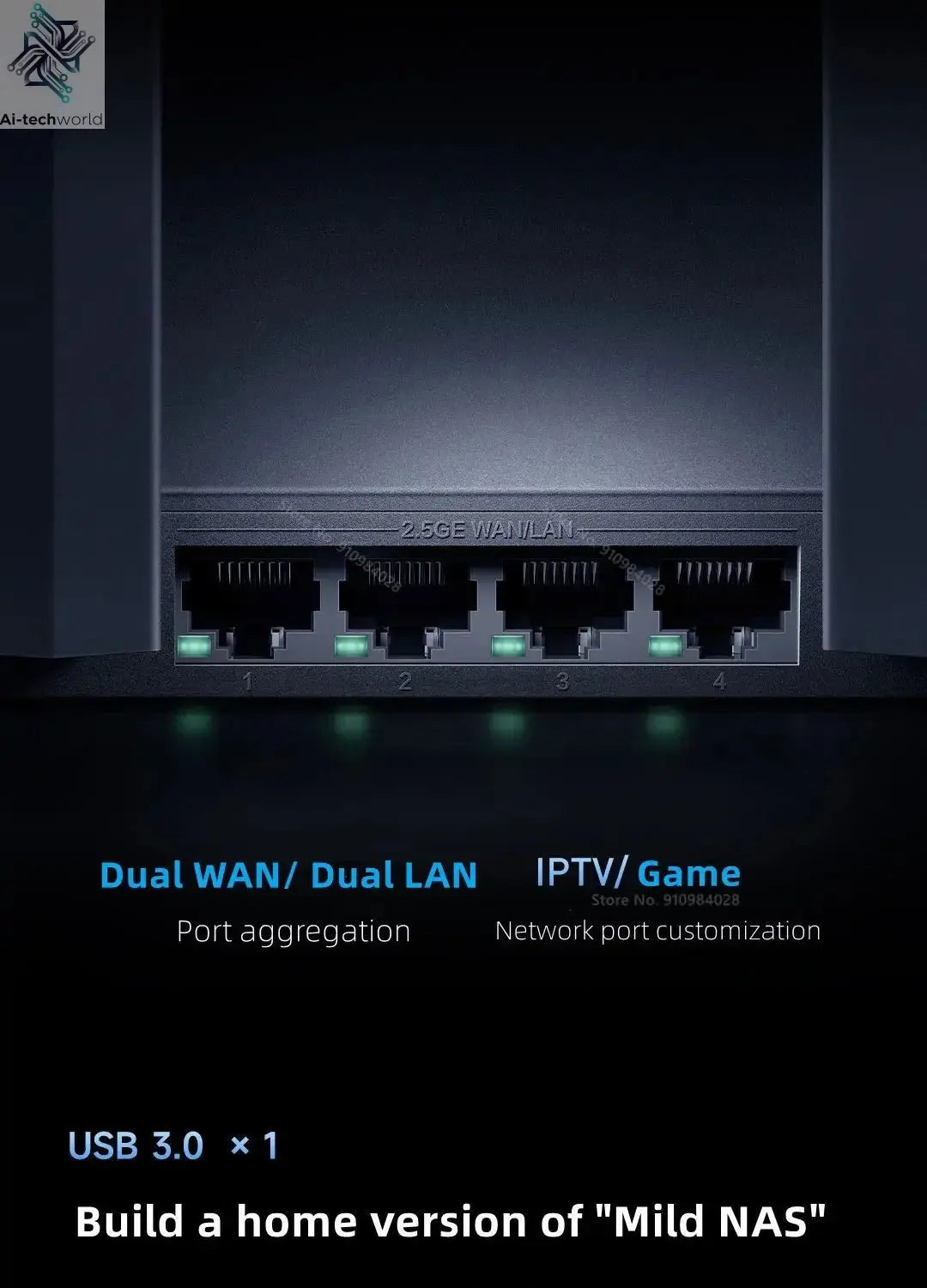 Xiaomi Mi Router BE7000 7000 Tri - Band WiFi Repeater VPN 1GB Mesh USB 3.0 IPTV 4 X 2.5G Ethernet Ports Modem Signal Amplifier - Ai - TechWorld