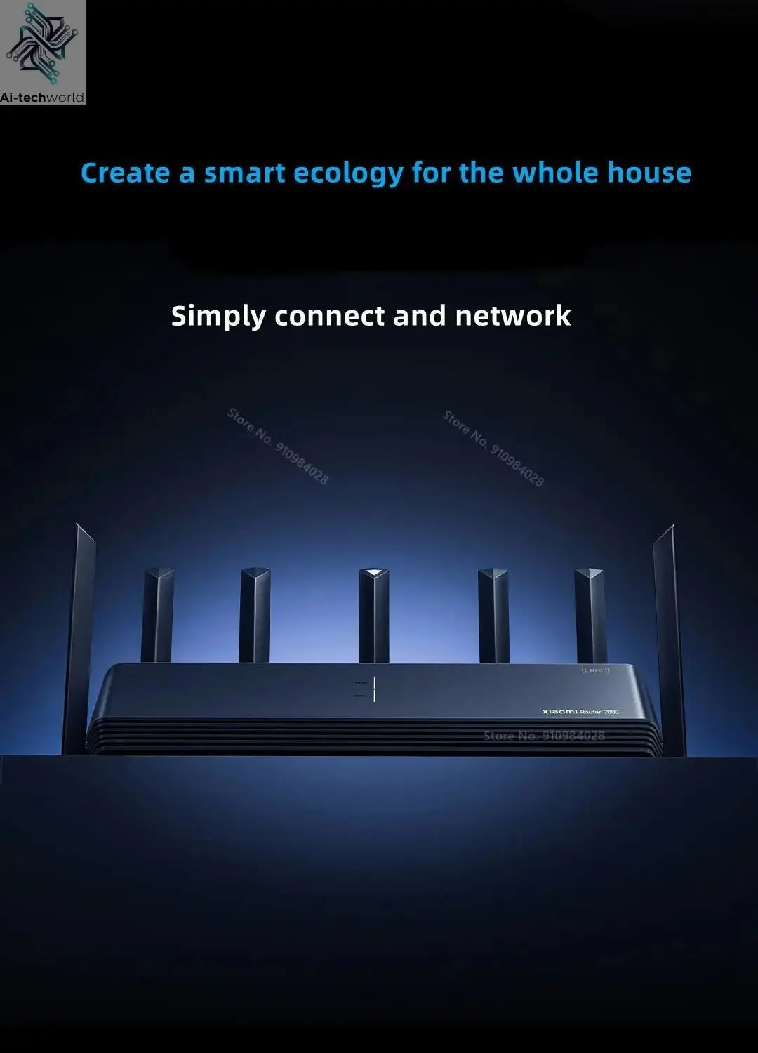 Xiaomi Mi Router BE7000 7000 Tri - Band WiFi Repeater VPN 1GB Mesh USB 3.0 IPTV 4 X 2.5G Ethernet Ports Modem Signal Amplifier - Ai - TechWorld