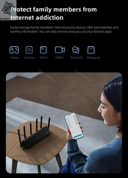 Xiaomi Mi Router BE7000 7000 Tri - Band WiFi Repeater VPN 1GB Mesh USB 3.0 IPTV 4 X 2.5G Ethernet Ports Modem Signal Amplifier - Ai - TechWorld