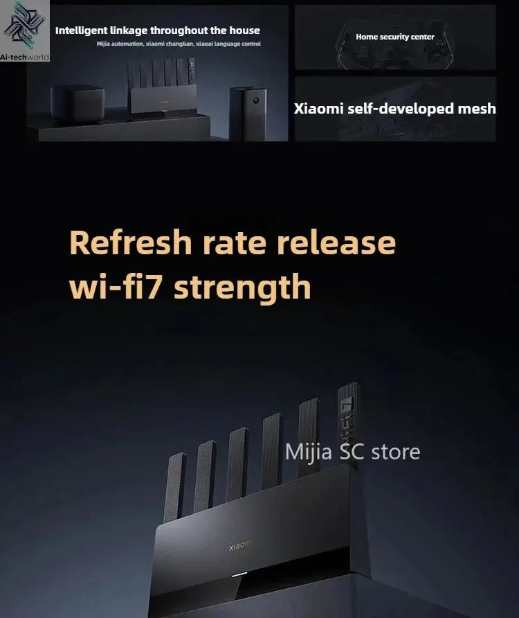 Xiaomi Mijia Router BE6500 WiFi 7 6500M Full 2.5G Network Port 4 - core Qualcomm Processor loT Smart Linkage Network Security Home - Ai - TechWorld