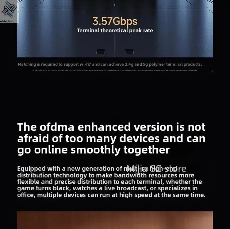 Xiaomi Mijia Router BE6500 WiFi 7 6500M Full 2.5G Network Port 4 - core Qualcomm Processor loT Smart Linkage Network Security Home - Ai - TechWorld