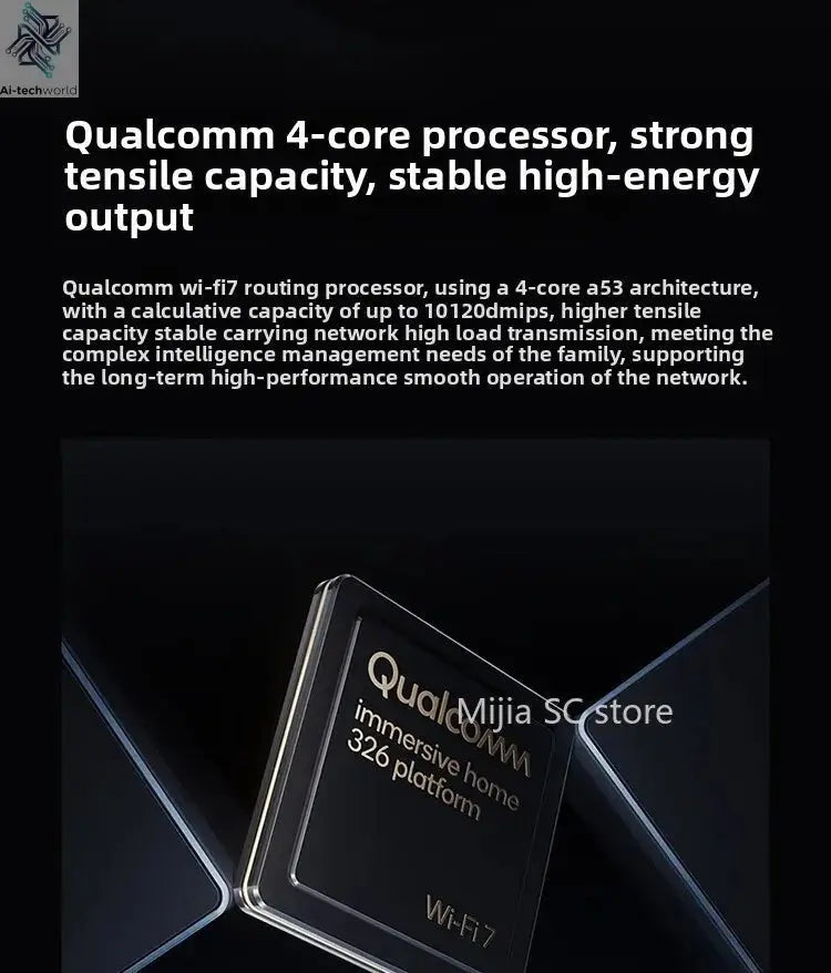 Xiaomi Mijia Router BE6500 WiFi 7 6500M Full 2.5G Network Port 4 - core Qualcomm Processor loT Smart Linkage Network Security Home - Ai - TechWorld