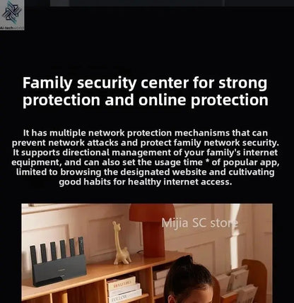Xiaomi Mijia Router BE6500 WiFi 7 6500M Full 2.5G Network Port 4 - core Qualcomm Processor loT Smart Linkage Network Security Home - Ai - TechWorld