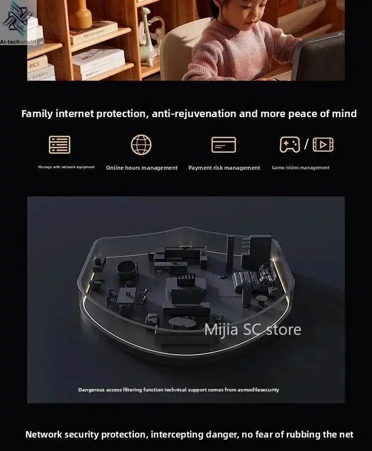 Xiaomi Mijia Router BE6500 WiFi 7 6500M Full 2.5G Network Port 4 - core Qualcomm Processor loT Smart Linkage Network Security Home - Ai - TechWorld