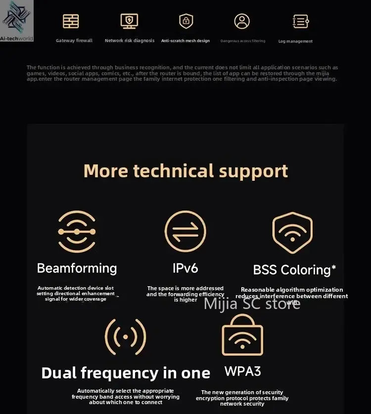 Xiaomi Mijia Router BE6500 WiFi 7 6500M Full 2.5G Network Port 4 - core Qualcomm Processor loT Smart Linkage Network Security Home - Ai - TechWorld