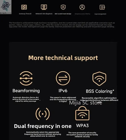 Xiaomi Mijia Router BE6500 WiFi 7 6500M Full 2.5G Network Port 4 - core Qualcomm Processor loT Smart Linkage Network Security Home - Ai - TechWorld