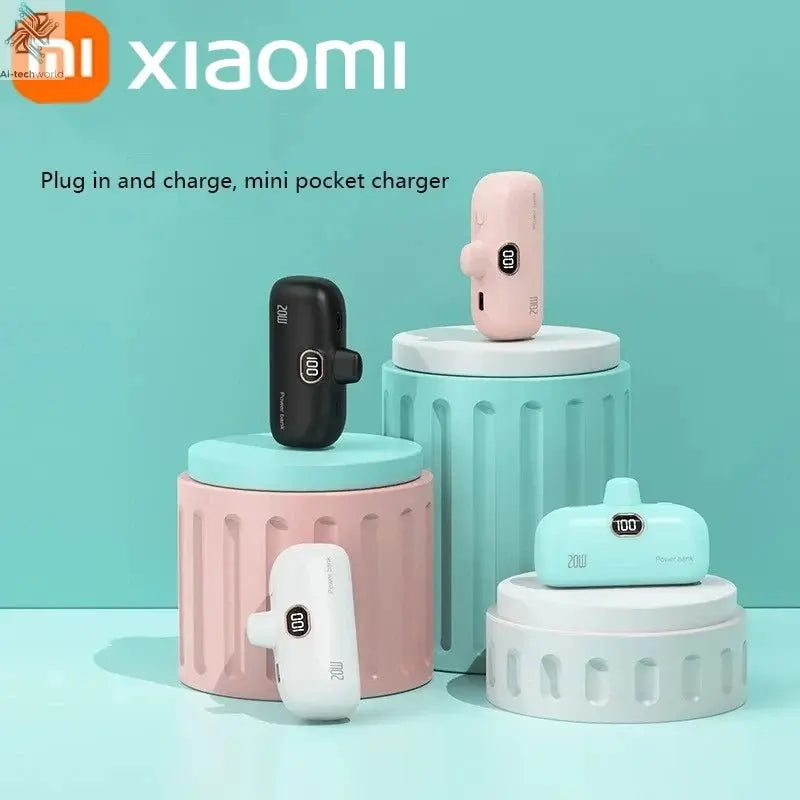 Xiaomi Mini Convenient Mobile Power Bank 30000mah Portable Fast Charging suitable for iPhone 16 15 14 Samsung External Battery - Ai - TechWorld