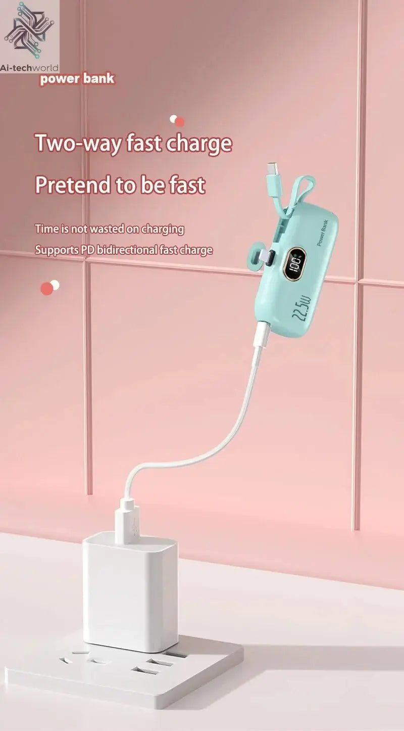 Xiaomi Mini Convenient Mobile Power Bank 30000mah Portable Fast Charging suitable for iPhone 16 15 14 Samsung External Battery - Ai - TechWorld