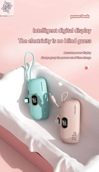 Xiaomi Mini Convenient Mobile Power Bank 30000mah Portable Fast Charging suitable for iPhone 16 15 14 Samsung External Battery - Ai - TechWorld