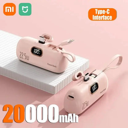 Xiaomi Mini Convenient Mobile Power Bank 30000mah Portable Fast Charging suitable for iPhone 16 15 14 Samsung External Battery - Ai - TechWorld