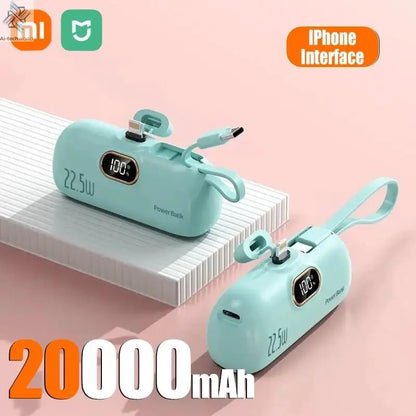 Xiaomi Mini Convenient Mobile Power Bank 30000mah Portable Fast Charging suitable for iPhone 16 15 14 Samsung External Battery - Ai - TechWorld