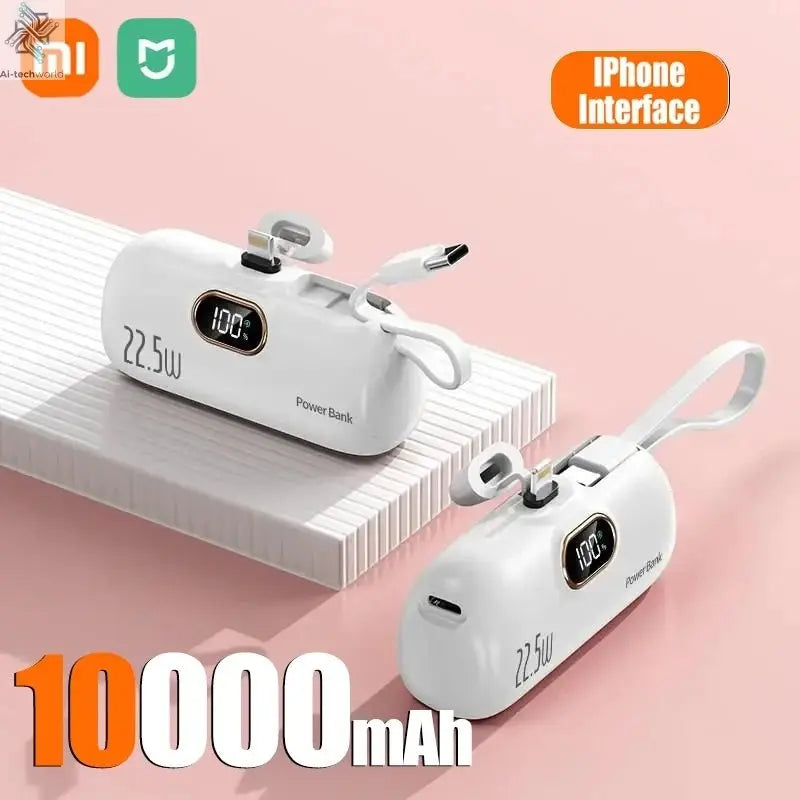 Xiaomi Mini Convenient Mobile Power Bank 30000mah Portable Fast Charging suitable for iPhone 16 15 14 Samsung External Battery - Ai - TechWorld