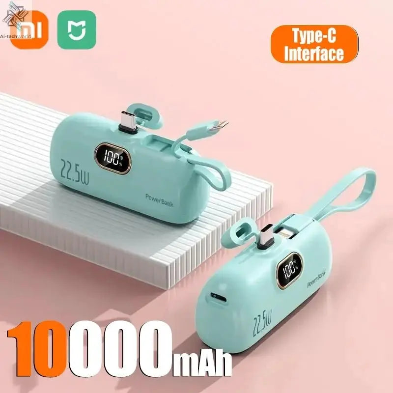 Xiaomi Mini Convenient Mobile Power Bank 30000mah Portable Fast Charging suitable for iPhone 16 15 14 Samsung External Battery - Ai - TechWorld