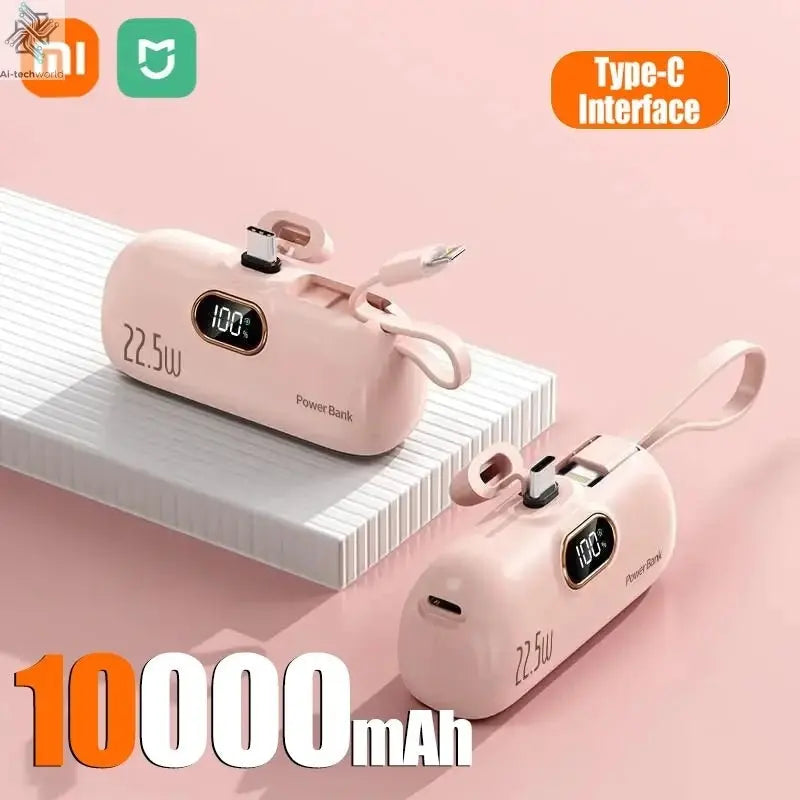 Xiaomi Mini Convenient Mobile Power Bank 30000mah Portable Fast Charging suitable for iPhone 16 15 14 Samsung External Battery - Ai - TechWorld